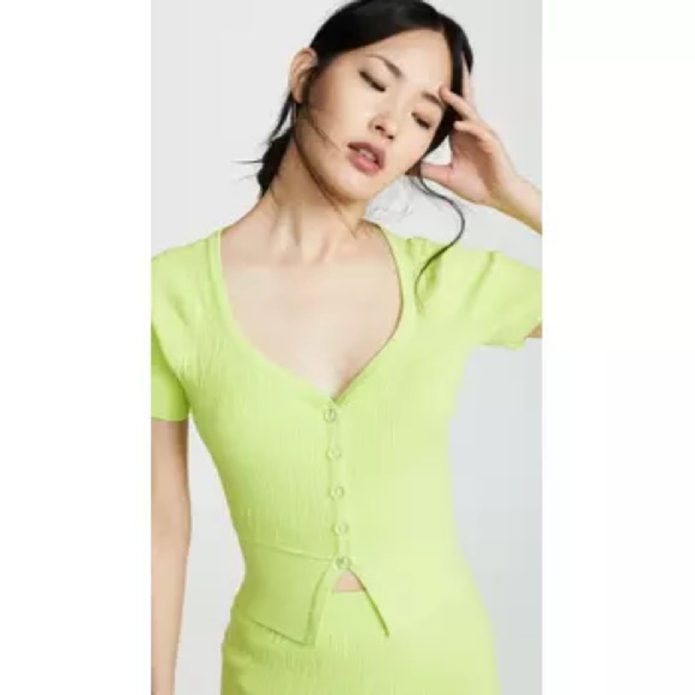 NWT SIMON MILLER Senoia Cardigan in Lime Green Size 2